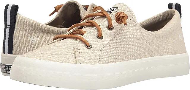 Sperry Crest Vibe Washed Linen (Oat) Women's Lace up casual Shoes Cover