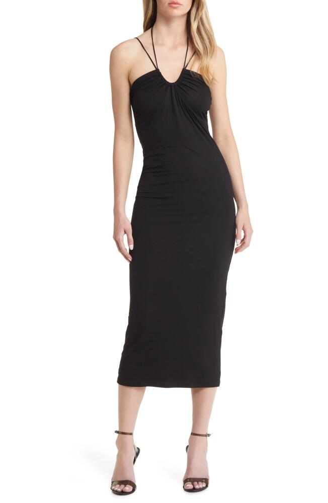 Sophie Rue Casi Double Strap Halter Dress in Black Cover