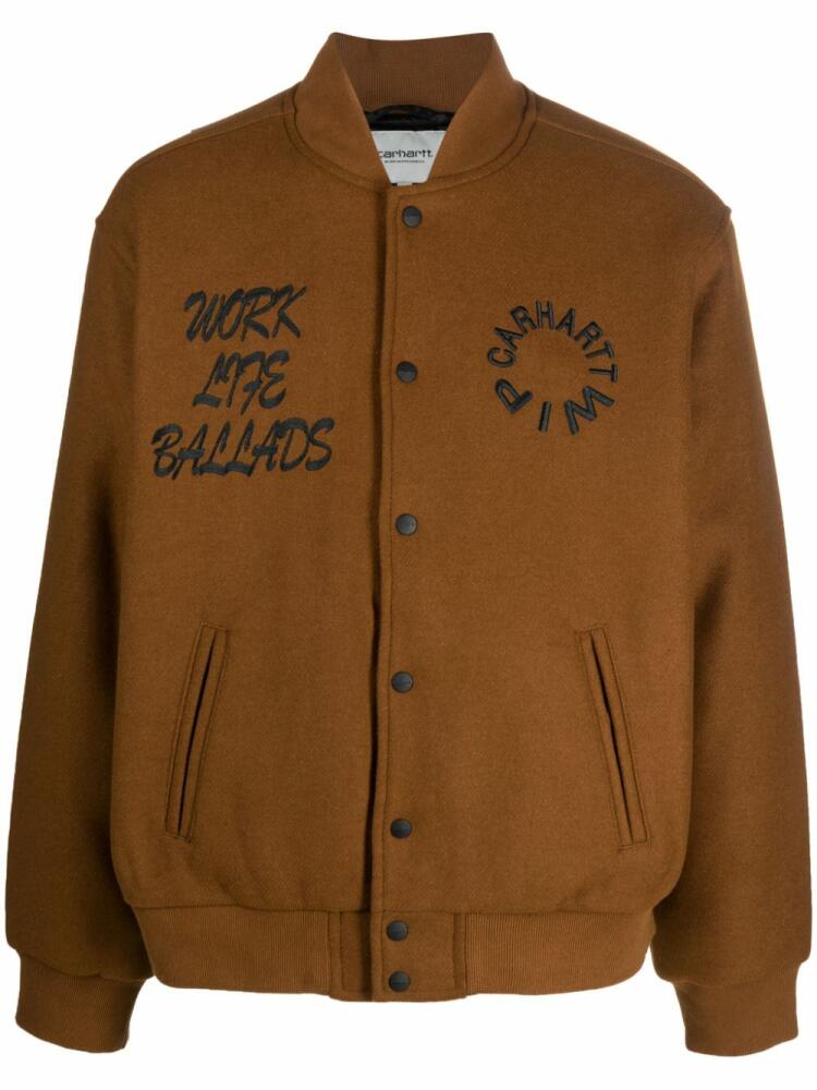 Carhartt WIP Work Varsity felted bomber - Brown Cover