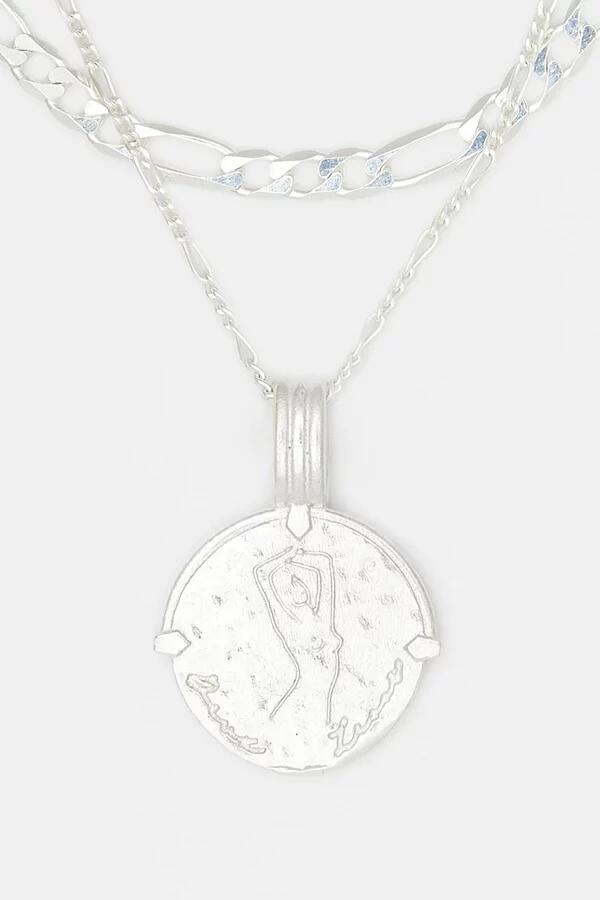 Deux Lions Jewelry Sterling Silver Sicilian Zodiac Layered Necklace in Taurus Cover