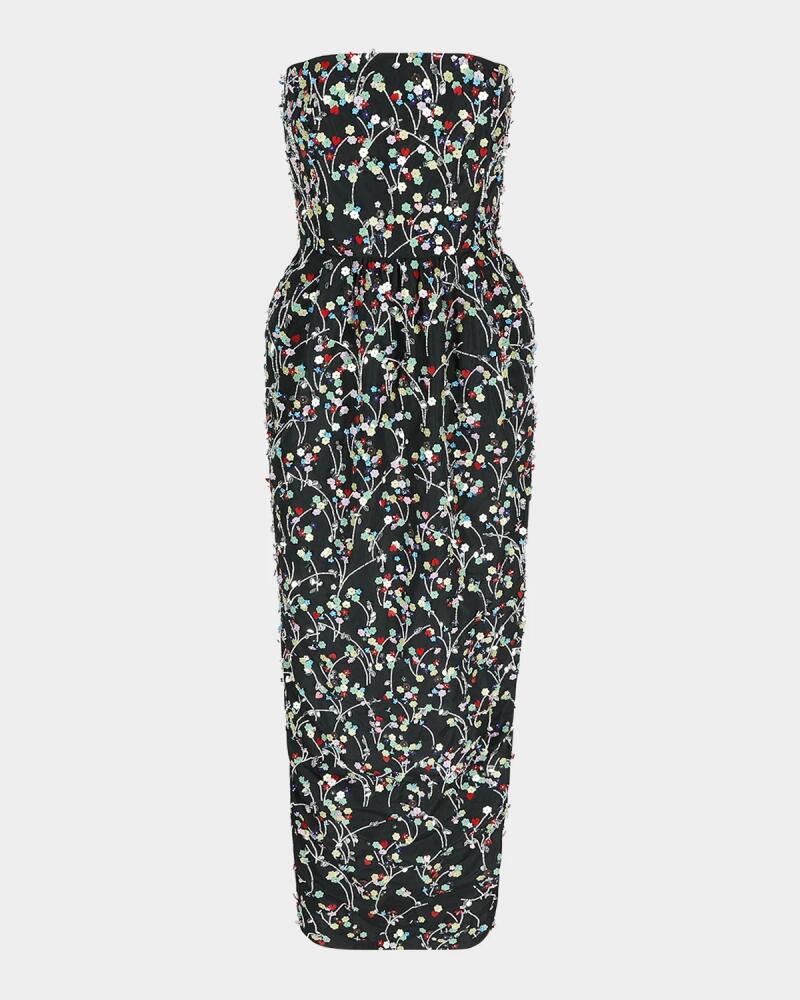 BERNADETTE Lena Sequin Embroidered Strapless Gown Cover