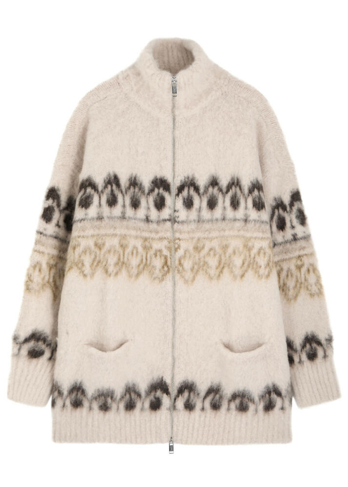 Isabel Marant étoile Deloris Fair-isle Intarsia Wool-blend Jacket - Khaki Cover