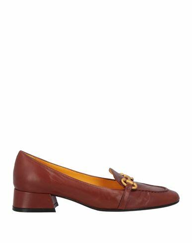 Mara Bini Woman Loafers Brown Soft Leather Cover