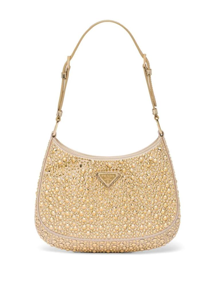 Prada Cleo crystal-embellished shoulder bag - Gold Cover