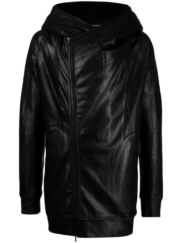 Julius off-centre faux-leather jacket - Black Cover