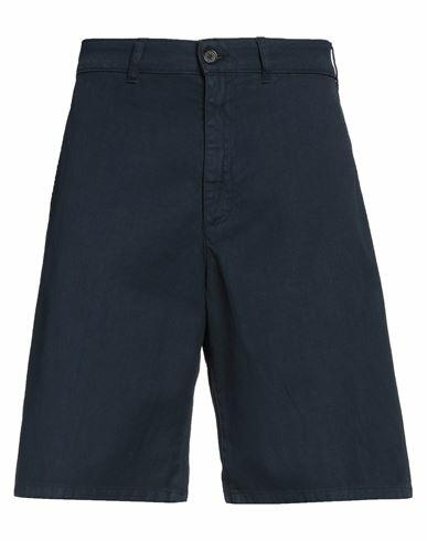 Department 5 Man Shorts & Bermuda Shorts Midnight blue Cotton, Linen Cover