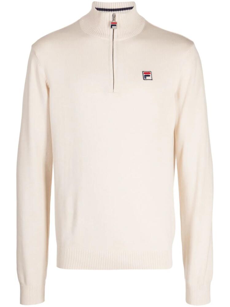 Fila Alesi logo-appliqué half-zip jumper - Neutrals Cover