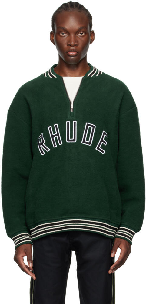 Rhude Green Varsity Sweatshirt Cover