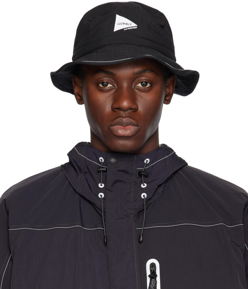 and wander Black Gramicci Edition Nyco Bucket Hat Cover