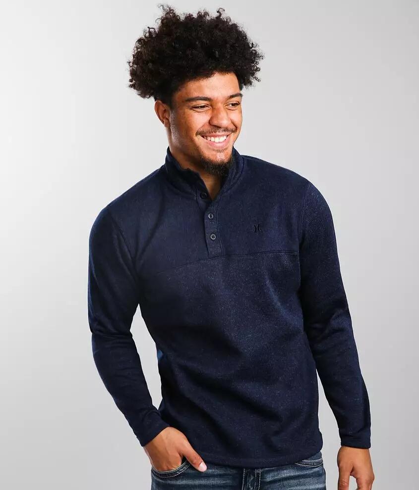 Hurley Quest Mock Neck Henley Pullover Cover