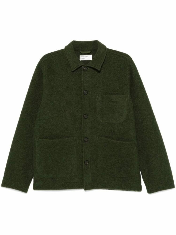 Universal Works wool fleece shirt jacket - Green Cover