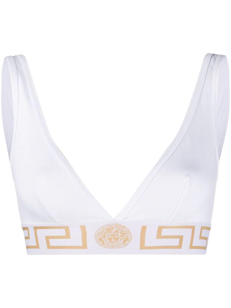 Versace Greca Border triangle bralette - White Cover