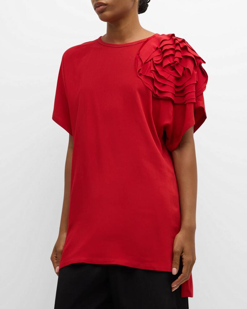 Mantu High-Low Rosette Shirt Cover