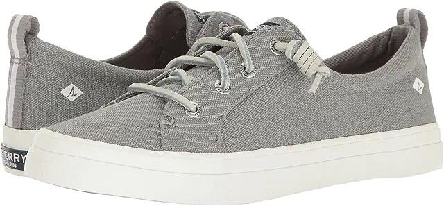 Sperry Crest Vibe Washed Linen (Grey) Women's Lace up casual Shoes Cover