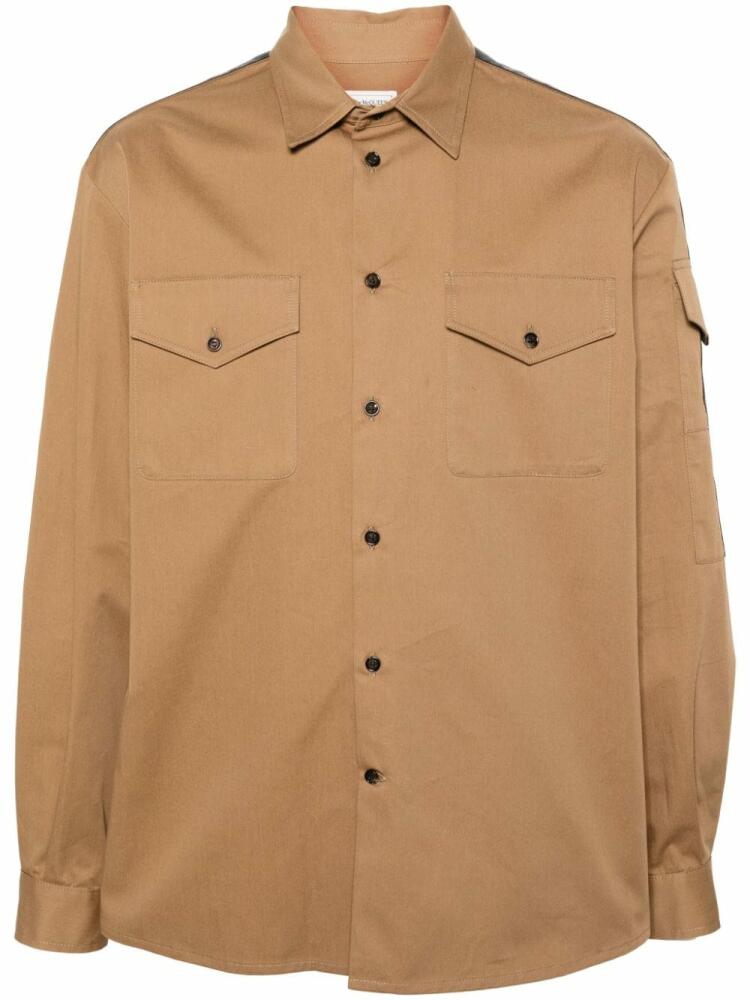 Alexander McQueen loo-tape cotton overshirt - Brown Cover