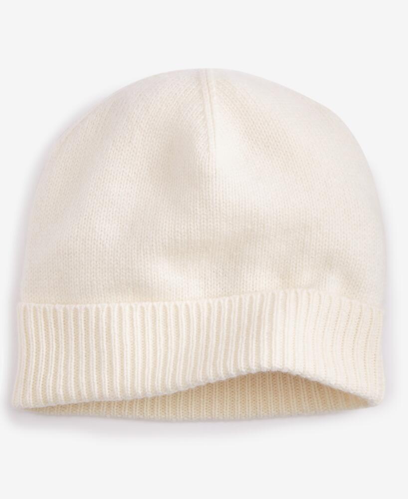 Charter Club 100% Cashmere Cuffed Beanie, Created for Macys - Vanilla Ice Cover