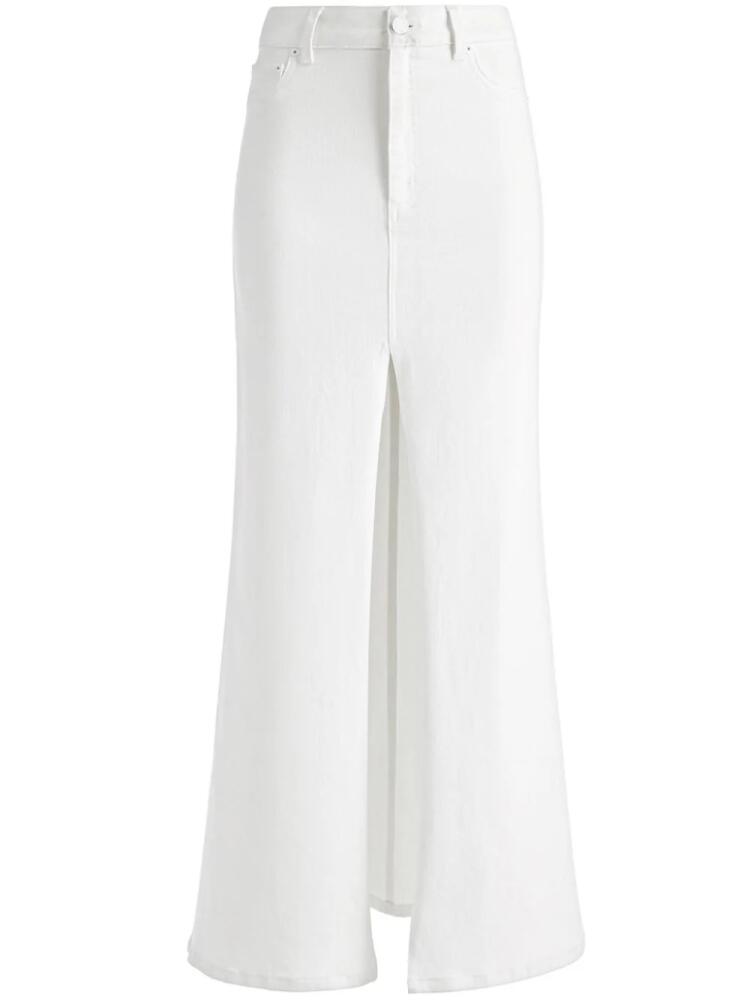 alice + olivia Rye A-line slit skirt - White Cover