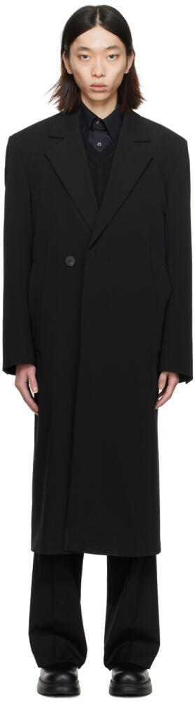 WOOYOUNGMI Black Single Long Coat Cover