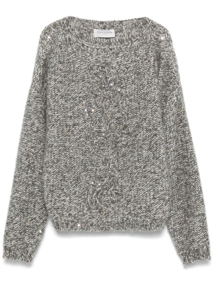 ERMANNO FIRENZE sequin-embellished sweater - Grey Cover