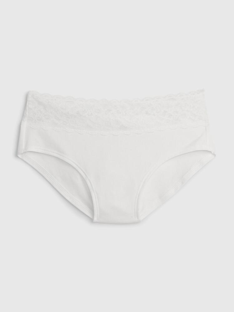 Gap Organic Stretch Cotton Lace-Trim Hipster Cover