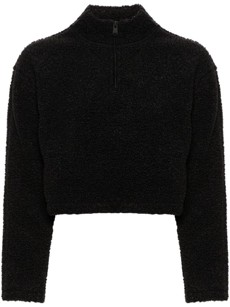 Calvin Klein cropped fleece sweatshirt - Black Cover