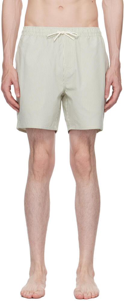 Saturdays NYC Gray & Off-White Timothy Swim Shorts Cover