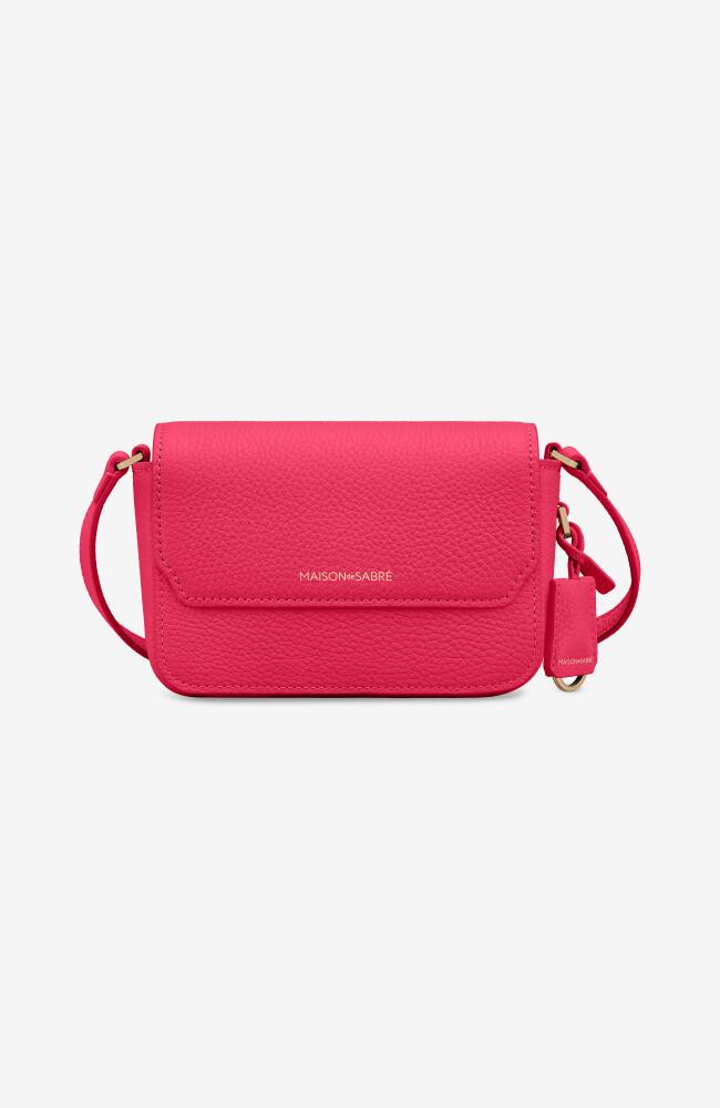 MAISON de SABRÉ Micro Leather Flap Bag in Shibuya Fuchsia Cover