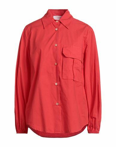 Erika Cavallini Woman Shirt Red Cotton Cover