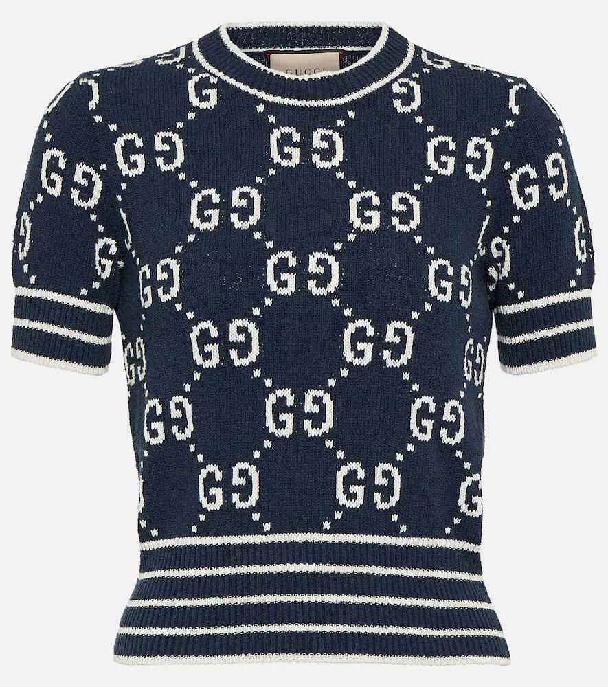 Gucci GG jacquard cotton-blend top Cover