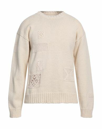 Jil Sander Man Sweater Ivory Wool, Cotton Cover