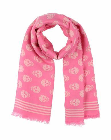 Alexander Mcqueen Woman Scarf Fuchsia Wool Cover