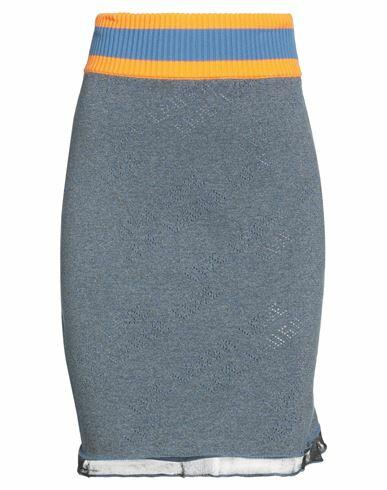 Cormio Woman Mini skirt Slate blue Cotton, Viscose, Polyamide, Metallic fiber Cover