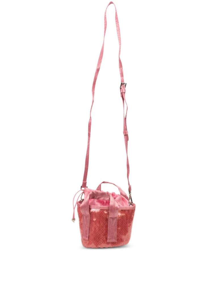 Opening Ceremony mini sequined bucket bag - Pink Cover