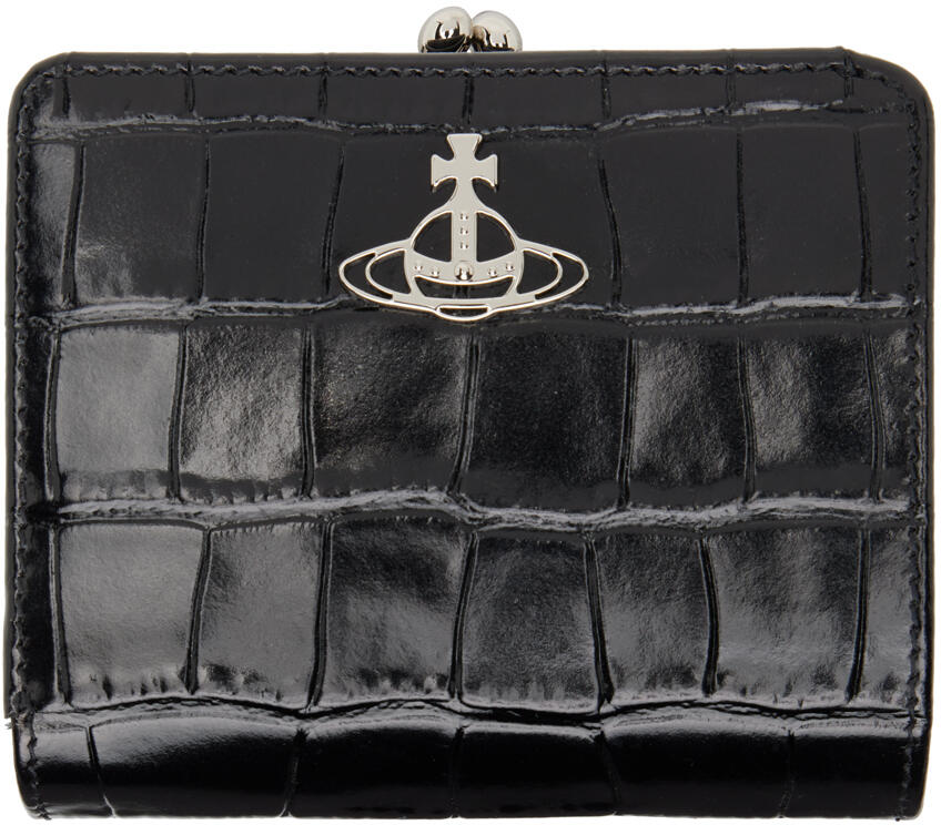 Vivienne Westwood Black Crocodile Wallet Cover