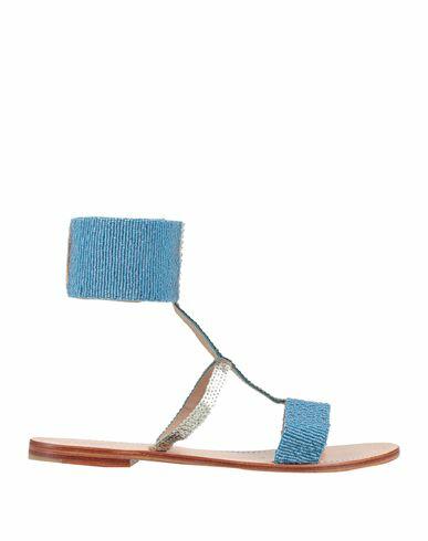 P. a.r. o.s. h. Woman Sandals Azure Textile fibers Cover