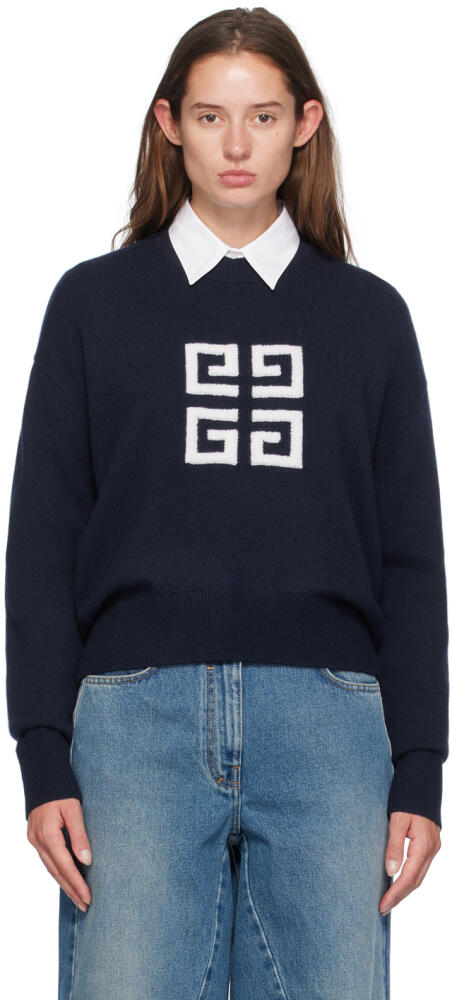 Givenchy Navy 4G Sweater Cover