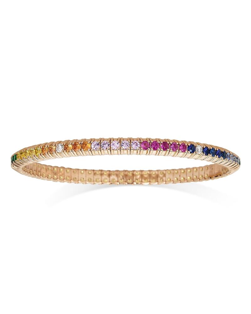 Zydo 18K Rose Gold Stretch Multi Gemstone & Diamond Bracelet Cover