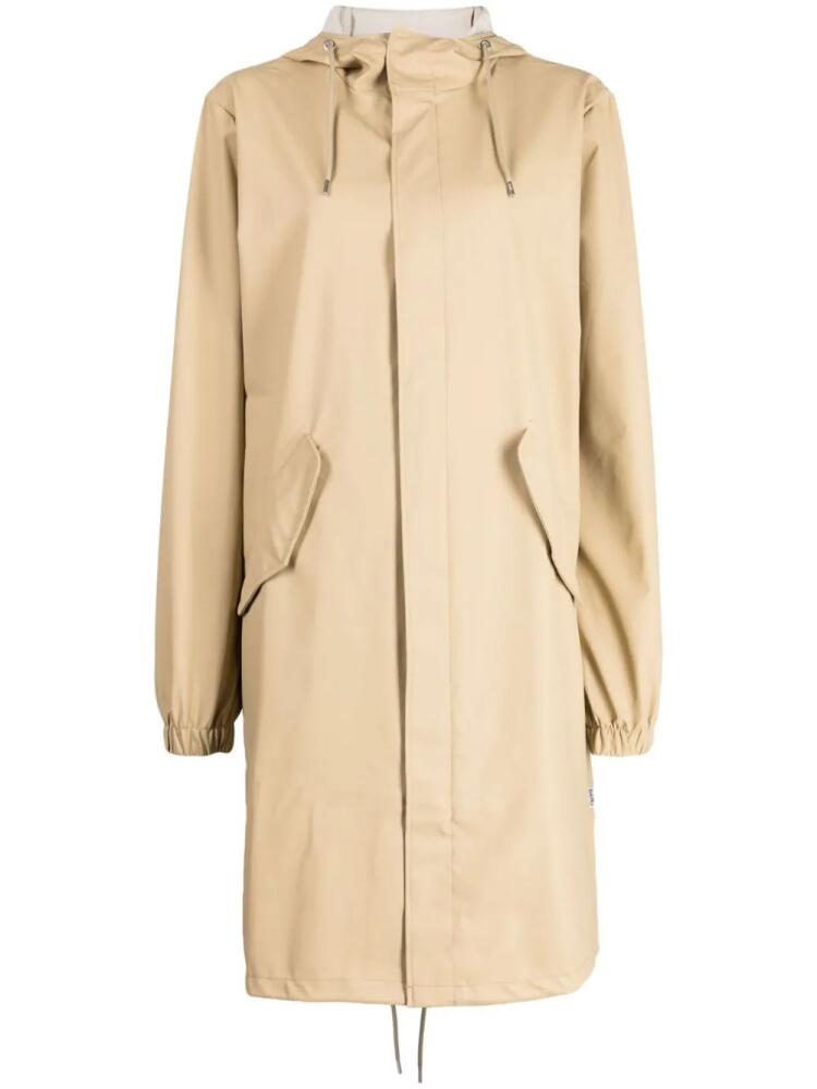 Rains Fishtail waterproof parka coat - Neutrals Cover