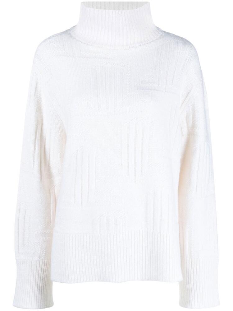 Lanvin funnel-neck knitted jumper - White Cover