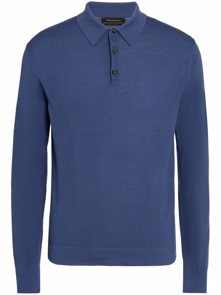 Zegna 12milmil12 wool polo shirt - Blue Cover