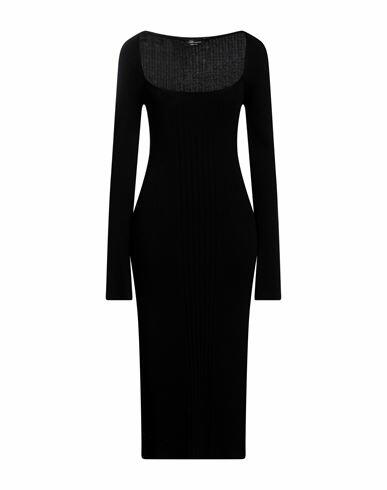 Blumarine Woman Midi dress Black Wool Cover