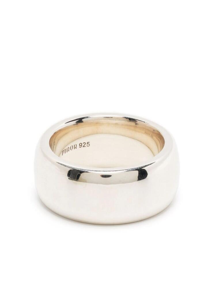 MAOR chunky-band polished-finish ring - Silver Cover