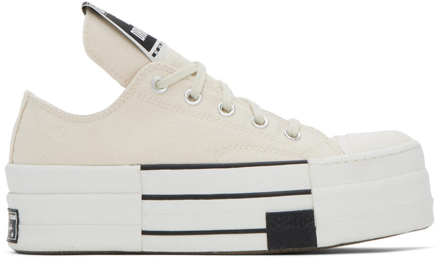 Rick Owens DRKSHDW Beige Converse Edition Drkstar Ox Low Top Sneakers Cover