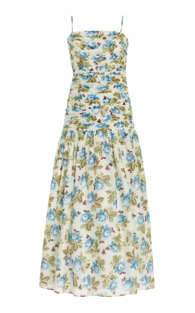 Posse - Raquel Floral Cotton-Silk Maxi Dress - Multi Cover