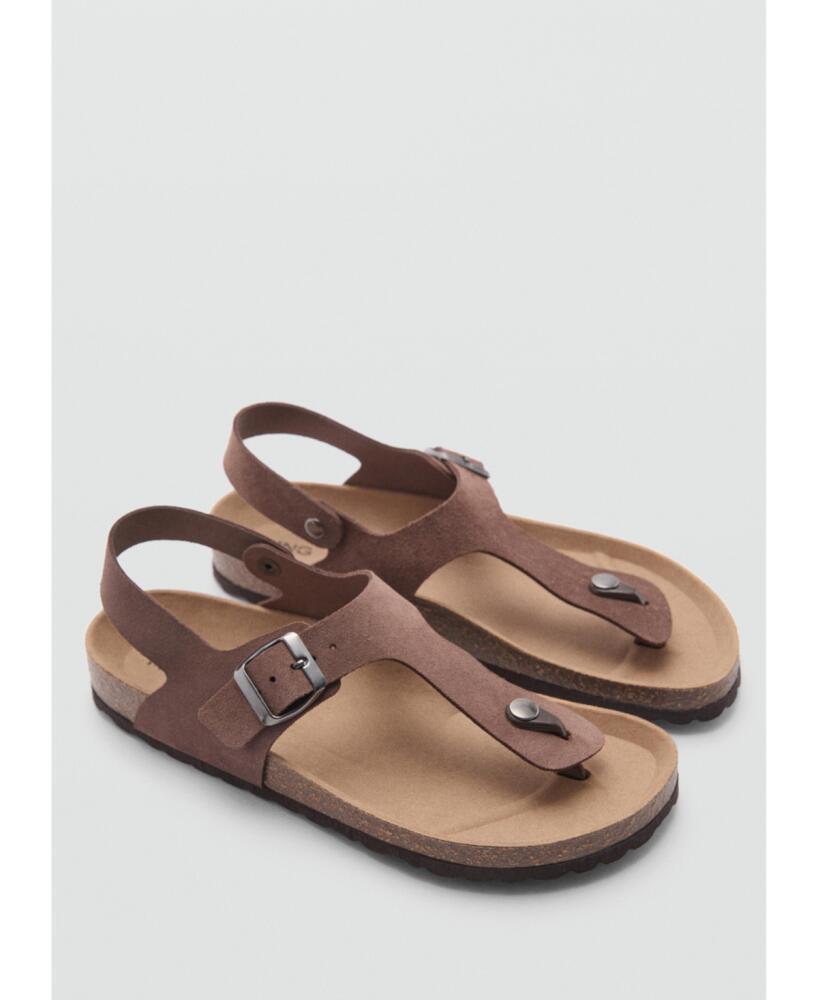 Mango Men's Leather Strap Sandals - Brown Cover