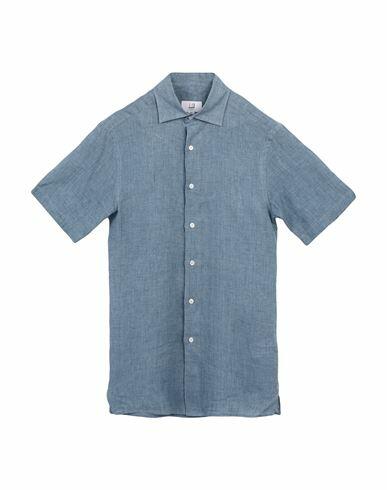 Dunhill Man Shirt Blue Linen Cover