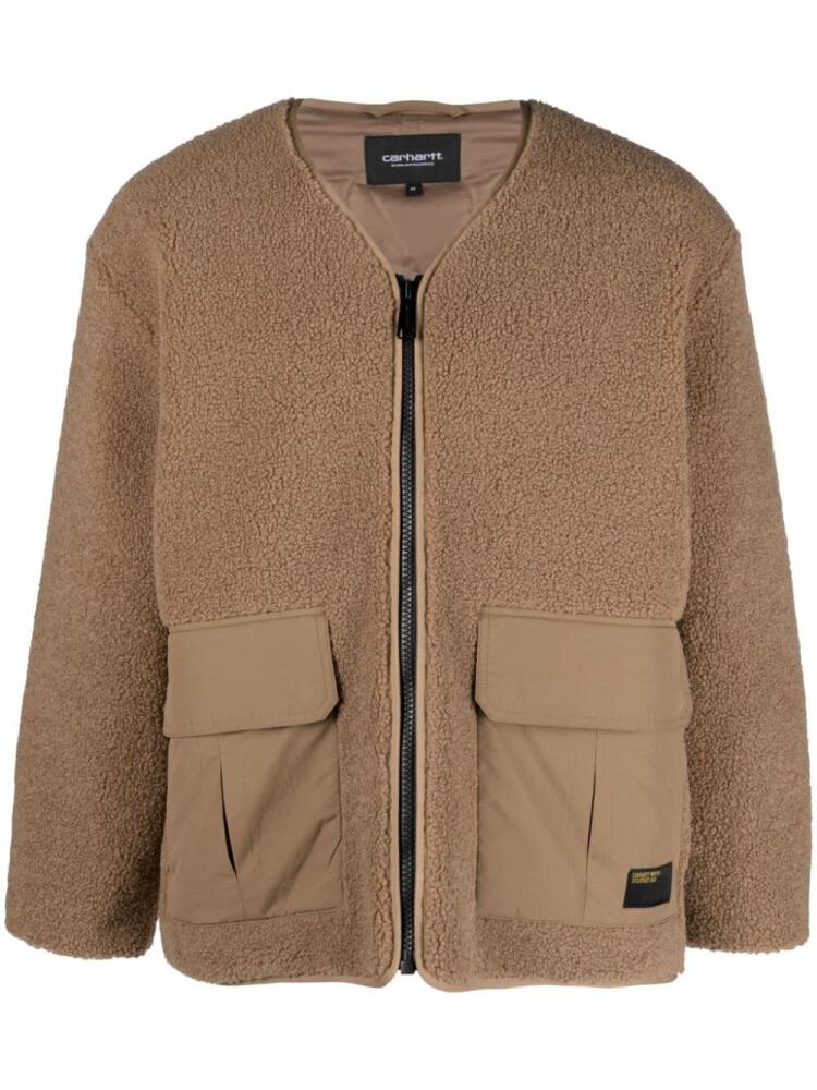 Carhartt WIP Devin Liner shearling padded jacket - Brown Cover