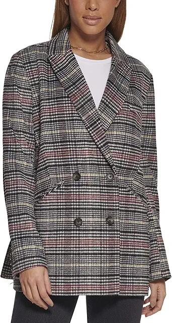 Levi's(r) Double Breasted Blazer Jacket (Plum Houndstooth) Women's Clothing Cover