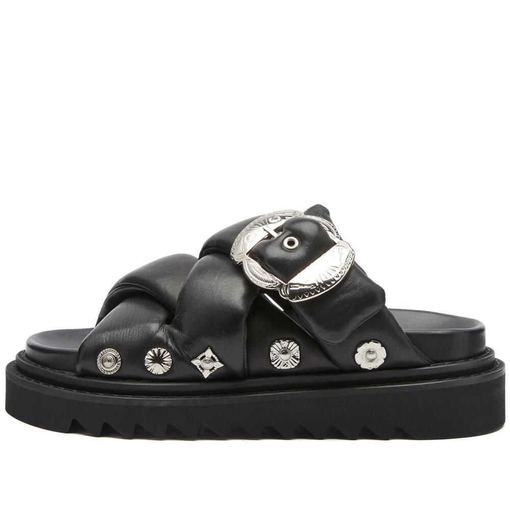 Toga Pulla Women's Platform Padded Slider Sandals in Black Cover