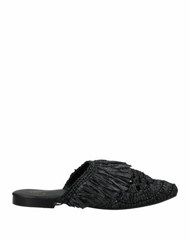 De Siena Woman Mules & Clogs Black Natural raffia Cover